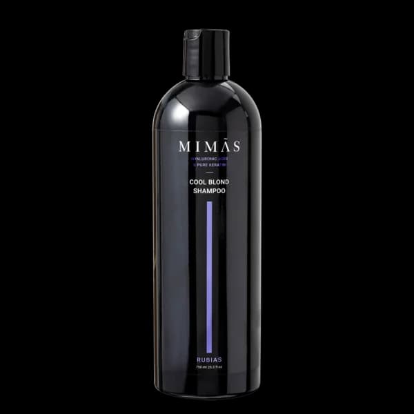 שמפו סילבר ללא מלחים לשיער בלונדיני מסדרת 'רוביאס' מועשר בחומצה היאלורונית וקרטין טהור 750 מ"ל - מימאס
