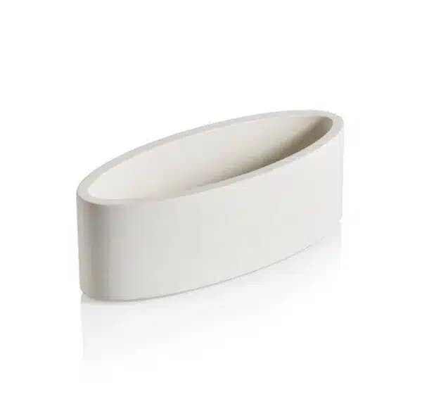 ספרינג אגרטל בטון לבן אובלי גבוה 20 ס״מ (מגיע ללא שעווה)