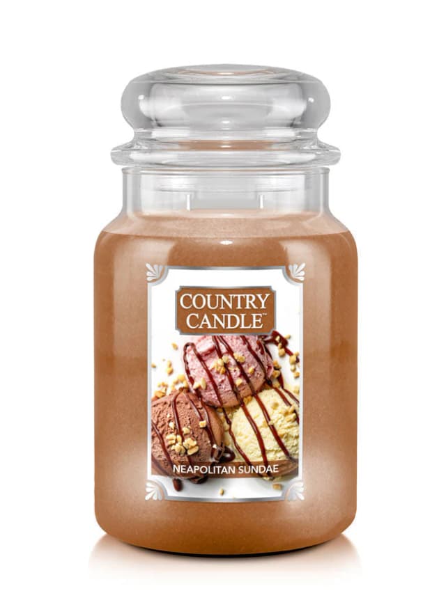 קאנטרי קנדל נר ריחנינאפוליטן סנדייה 680גרם COUNTRY CANDLE Neapolitan Sundae 680G