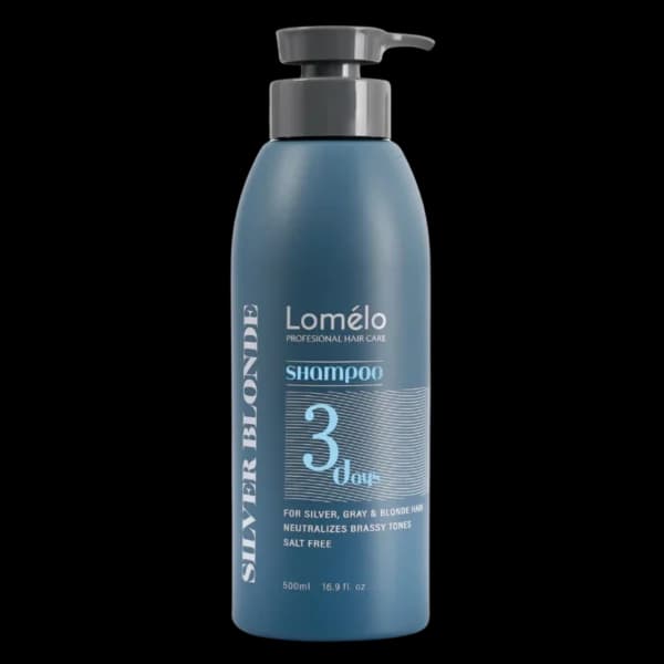 שמפו סילבר לנטרול גוונים צהובים לשיער בלונדיני ולשיער שיבה מסדרת '3 ימים' 500 מ"ל - לומלו
