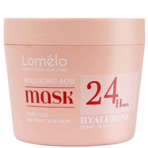 מסכה חומצה היאלורונית לשיקום שיער יבש ופגום מסדרת '24 שעות' 500 מ"ל - לומלו