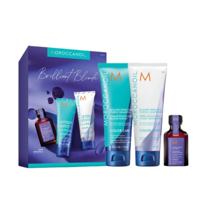 מארז 'בריליאנט בלונד' לשיער בלונדיני / מובהר מסדרת קולור קייר – מרוקן אויל