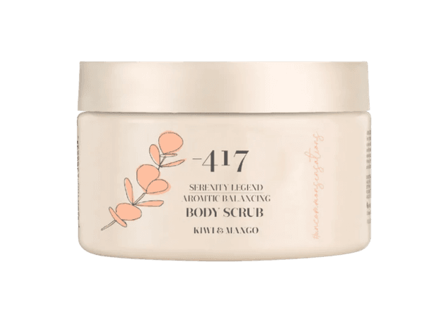 פילינג גוף ארומטי טבעוני עדין ומאזן בניחוח 'קיווי ומנגו' 400 גרם - מינוס 417