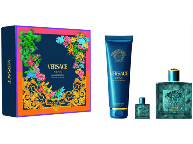 ורס'צה ארוס לגבר 100 מ"ל +5 מ"ל א.ד.פ +ג'ל רחצה 150 מ"ל - VERSACE EROS FOR MEN 100 ML+5ML EDP+ SHOWER GEL