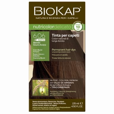 ביוקאפ – צבע שיער בלונד כהה האוונה 6.06 135 מ״ל BioKap