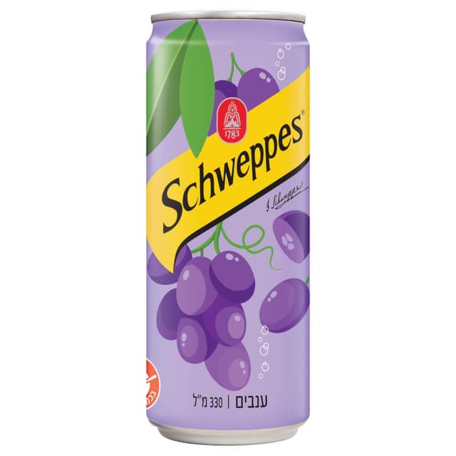 שוופס מוגז פירות ענבים פחית 330 מ"ל