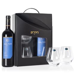 מארז דלתון אסטייט שירז + זוג כוסות