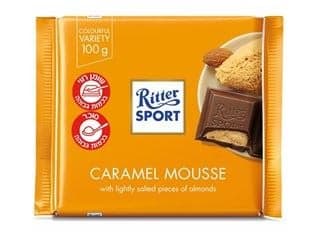 ריטר ספורט מוס קרמל ושברי שקדים 100 גרם