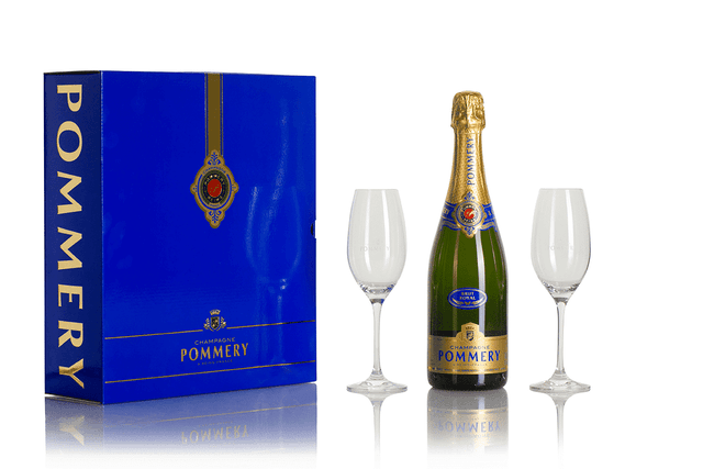 פומרי שמפניה מארז עם כוסות כשרה