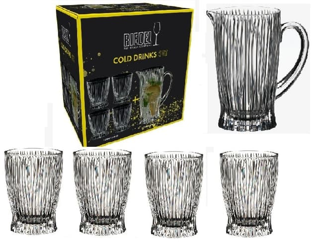 מארז רידל סט שתיה קרה פייאר 4 כוסות ופיצ'ר